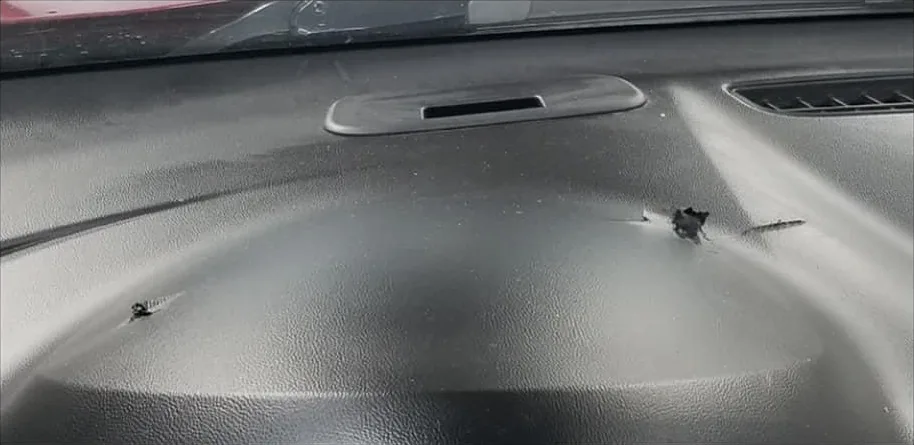 Before: Dashboard surface damage