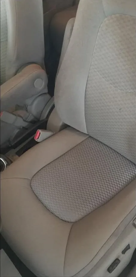 After: Stained leather seat