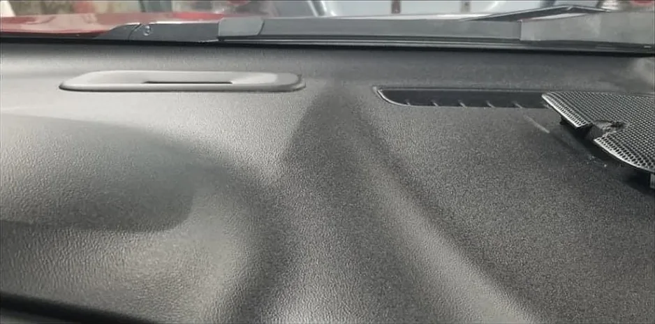 After: Torn panel surface