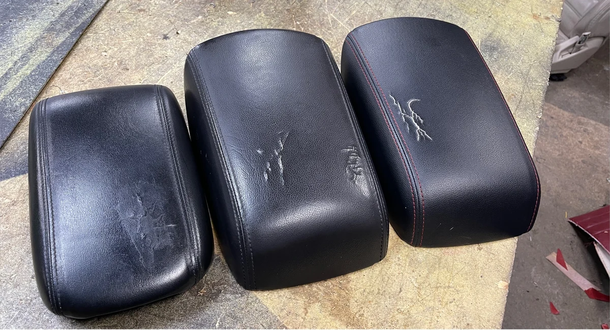 Before: Worn armrests