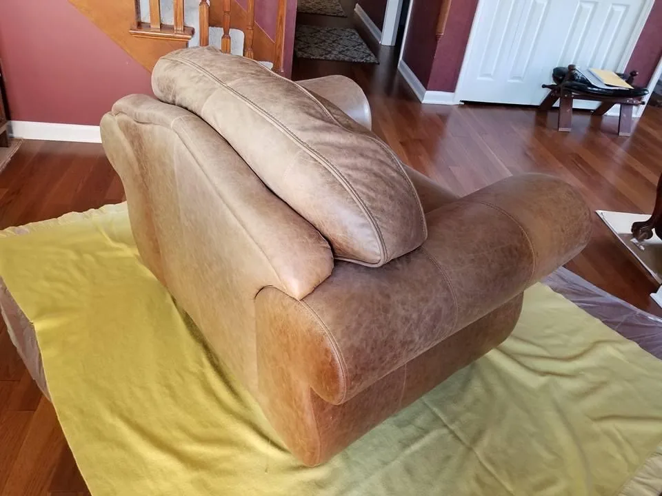 Before: Leather sofa