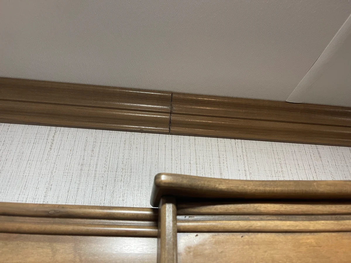 After: Cracked wood trim